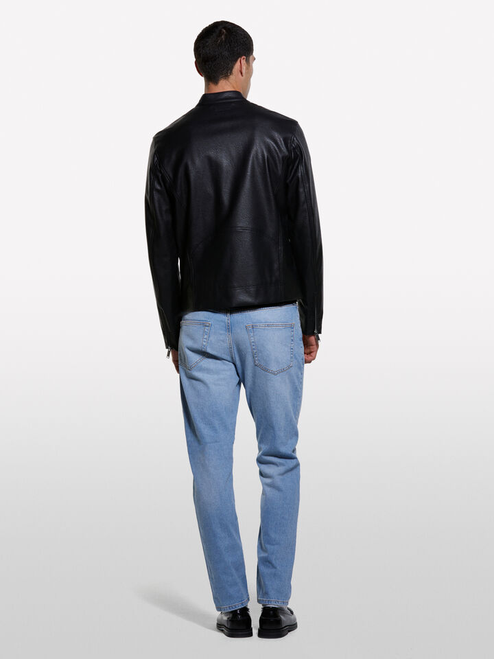 Biker nero slim fit - giacche e giubbotti da uomo - Nero | Sisley image number 2